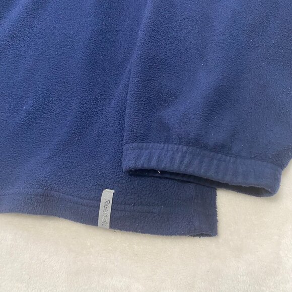 Vintage Reebok NFL New England Patriots 1/4 Zip Fleece Size 2XL Navy Sweater Y2K - Picture 3 of 13